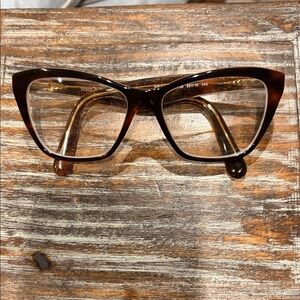 Dolce & Gabbana Brown Tortoiseshell Cat-Eye Glasses